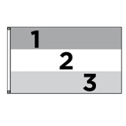 3' x 5' Three Stripe Horizontal Decorative Flags