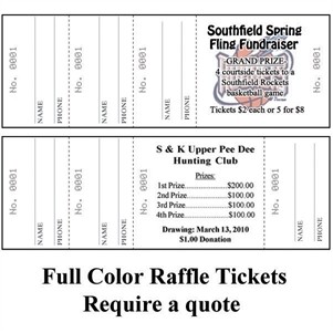 Triple Stub Tickets (Bristol Colors)