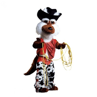 Coyote W/Clothing Mascot Costume