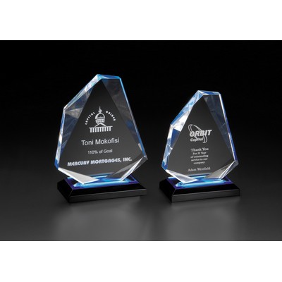 Large Blue Acrylic Diamond Award