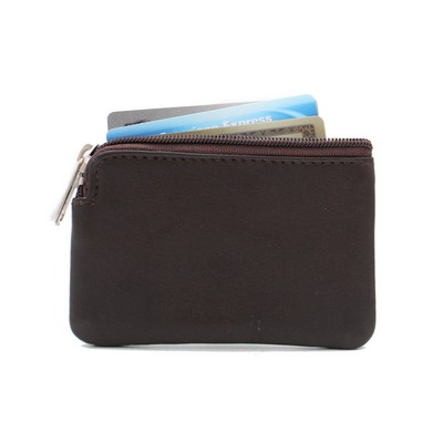 Ashlin® Designer Adelle Expresso Brown Zippered Change Card Case