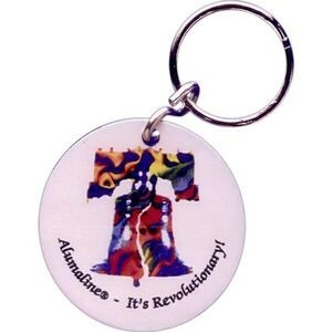 1.5" Round Aluminum Full Color Key Tag w/ Sublimation