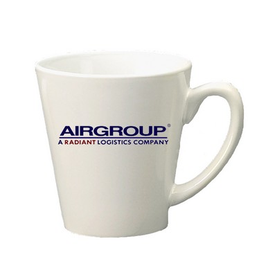 12 Oz. Vitrified Funnel Mug -White