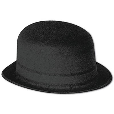 Black Velour Derby Hat