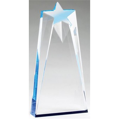 Star Acrylic Award Series, Blue, Medium (4-1/2"x8"x1-1/4")