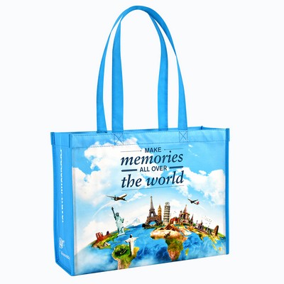 Custom Full-Color Laminated Non-Woven Promotional Tote Bag 15"x11.5"x5"