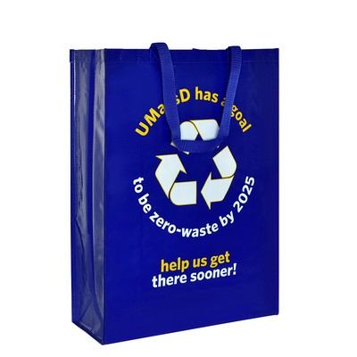 Custom 145g Laminated Woven Recycling Bag 16"x 22"x6.5