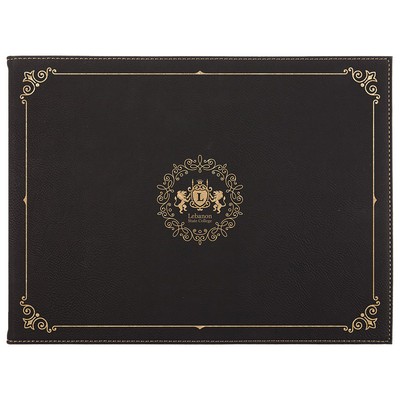 Black/Gold Leatherette Certificate Holder