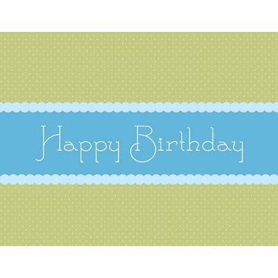 Blue Ribbon Wishes Happy Birthday Card