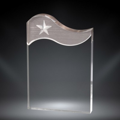 Silver Gemini Wave Acrylic Award 8"H