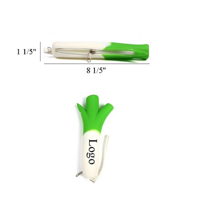 Green Onion Shape Pencil Case