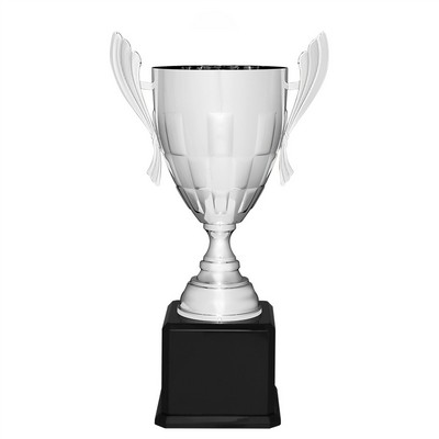 Silver Pattern Metal Trophy Cup 24 3/4"H