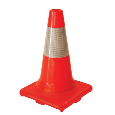 28" Orange Traffic Cone w/6" Hi Intensity Collar