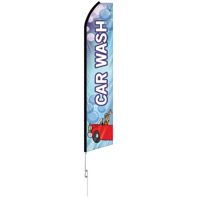 12' Digitally Printed Custom Swooper Banner w/ 15' Swooper Pole