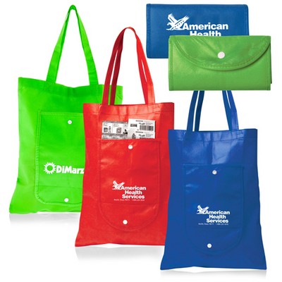 Fold Up Shopper Tote Bag / Pouch