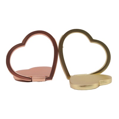 Heart Shaped Rotating Cell Phone Grip Ring Stand