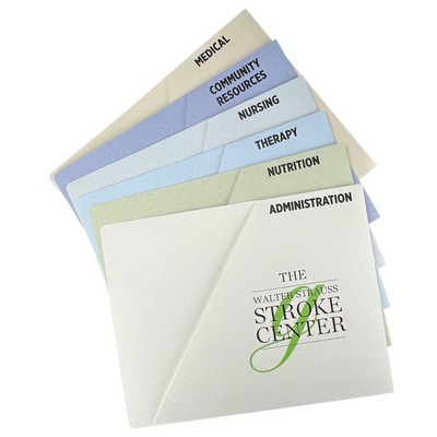 Large Pocket Page Folder with Angled Pocket (9" x 11-1/2") PMS Printed