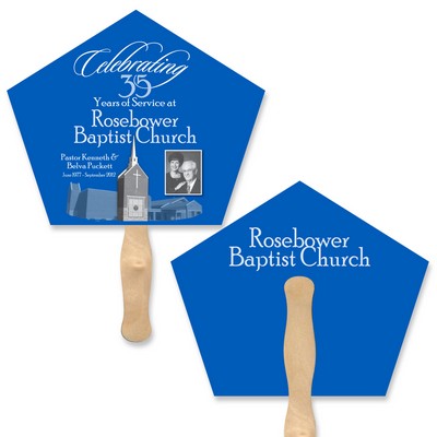 Church Lightweight Full Color Digital Two Sided Single Paper Hand Fan