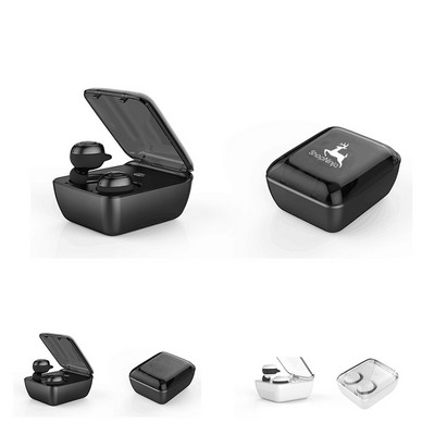 2 in 1 Flat Cover Case Bluetooth Earbuds