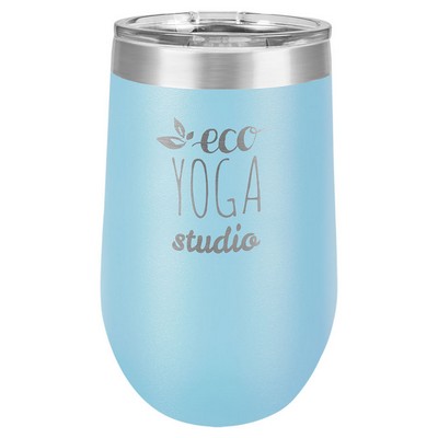 16 Oz. Wine Tumbler - Light Blue