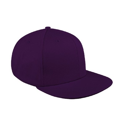 USA Made Solid Twill Snapback w/Eyelets & Flat Brim