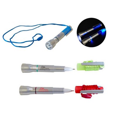 Flashlight Pen w/Lanyard