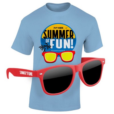 KIT: Full-Color DTG T-Shirt (Dark) & Sunglasses (14x18in)