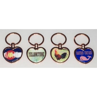 Rounded Heart Key Tag