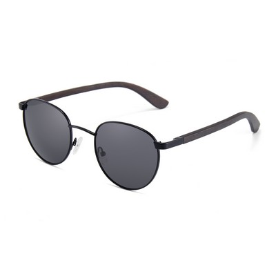 Ebony Wood Sunglasses - Smoke Lenses - Black Frames