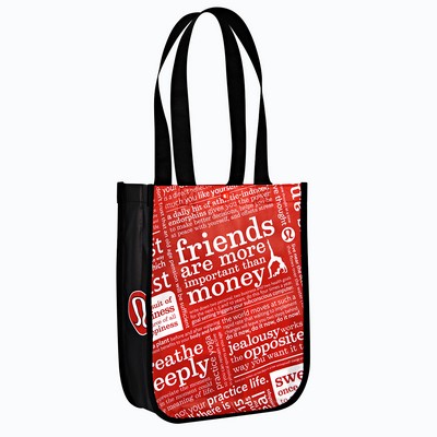 Stylish Laminated Non-Woven Round Cornered  Promotional Bag 9"x12"x4.5"