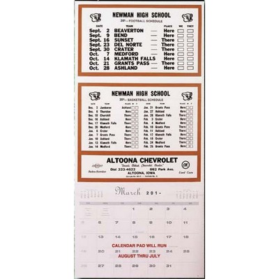 1-Sheet Sports Booster Calendar