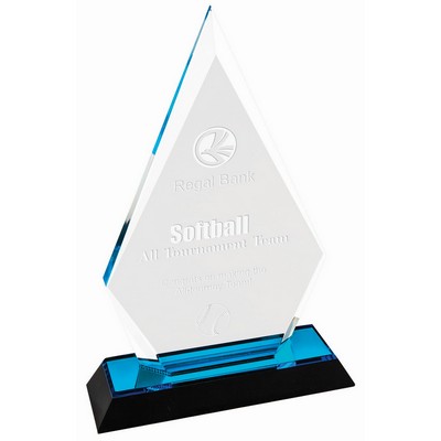 8" Blue Arrow Point Impress Acrylic Award