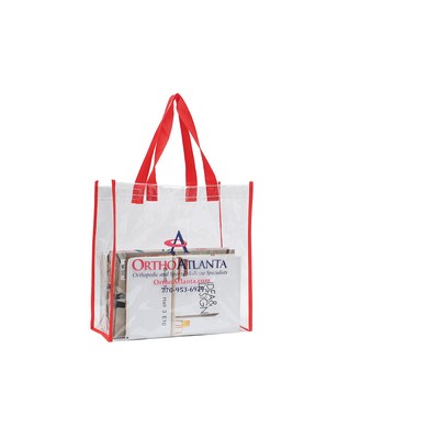 Clear Vinyl Stadium Compliant Pvc Tote Bag