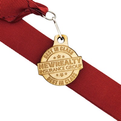 Wood Medals - 1 1/2" W x 1 1/2" H