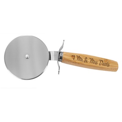 9.25" Bamboo Wood Pizza Cutter