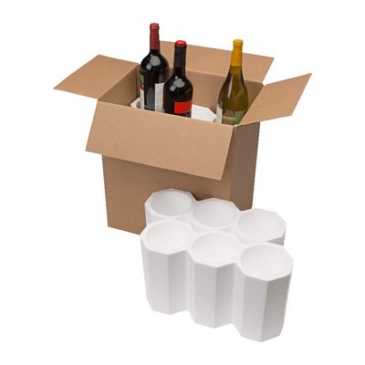 6-Bottle Styrofoam Wine Shipper