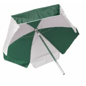 6' Pine Green & White Umbrella