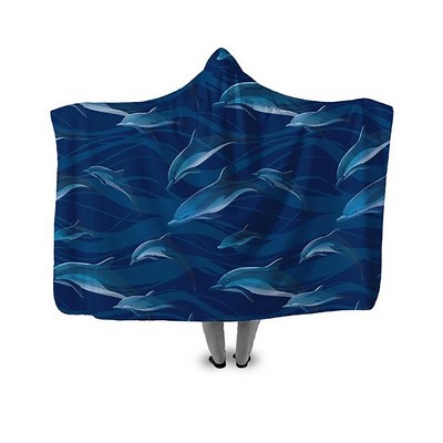 Sublimated Hooded Blanket- 50" X 60" - USA MADE