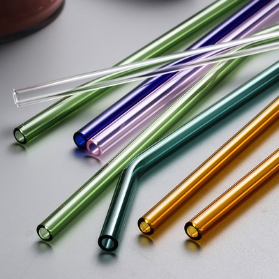 Colorful Reusable Glass Straws