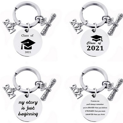 2021 Graduation Season Gift Stainless Steel Key Ring