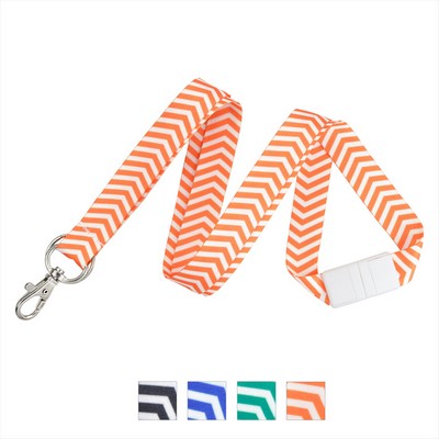 5/8" Pre-printed Dye Sublimated Lanyard with Breakaway (Zig Zag)