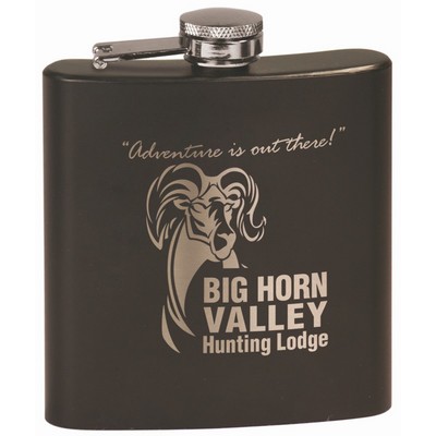 6 oz. Matte Pink Laserable Stainless Steel Flask