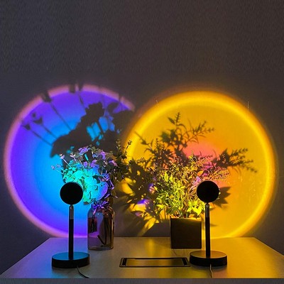 16 color Telecontrol Sunset Rainbow Projection Lamp