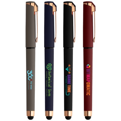 Islander Softy Rose Gold Gel Pen w/ Stylus - ColorJet