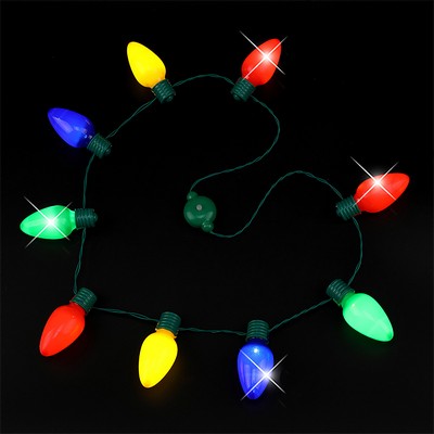 9 Lights Christmas Bulb Necklace