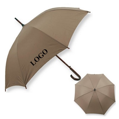 Auto Open Wooden Hook Handle Umbrella