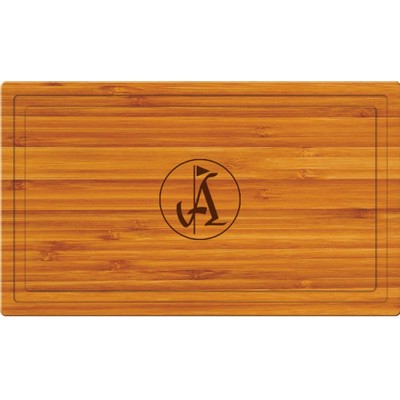 14" Rectangle Bamboo Cutting Board with Juice Groove