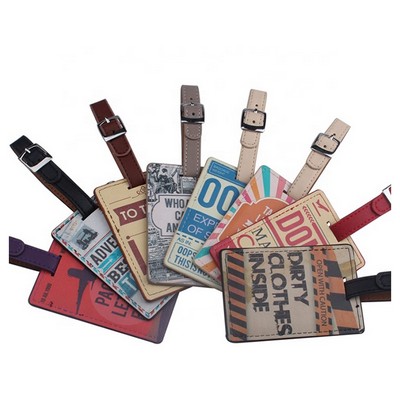 Custom PU Leather Luggage Tag