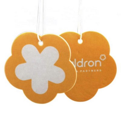 3.75" Die Cut Shape Custom Full Color Printed Air Freshener/Air Deodorizer w/Channel5 Scent