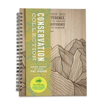 Conservation Wooden Journal (Laser Engraved Wood (Notebook With Lined Pages